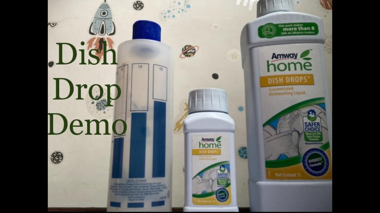 Amway Home Dish Drops Concentrated Dishwashing Liquid Dish Drop Demo