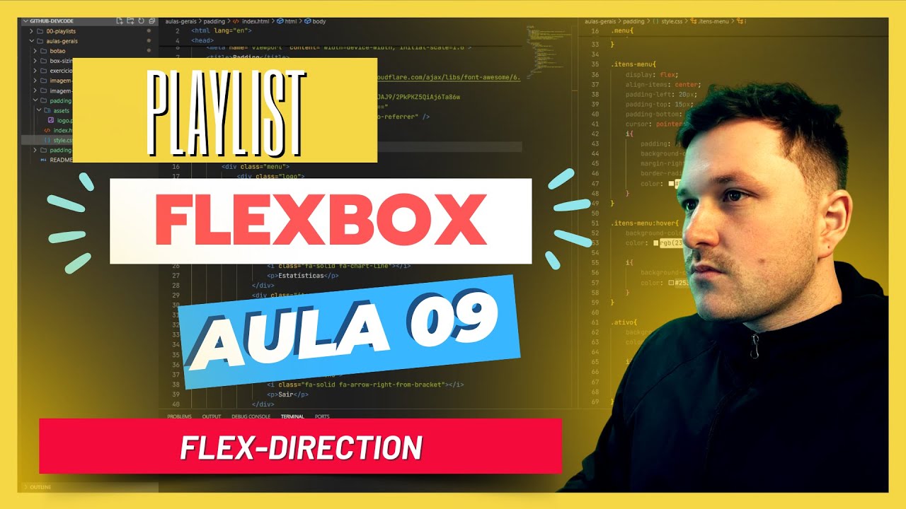 Aula 09 - Como usar o flex-direction do flexbox