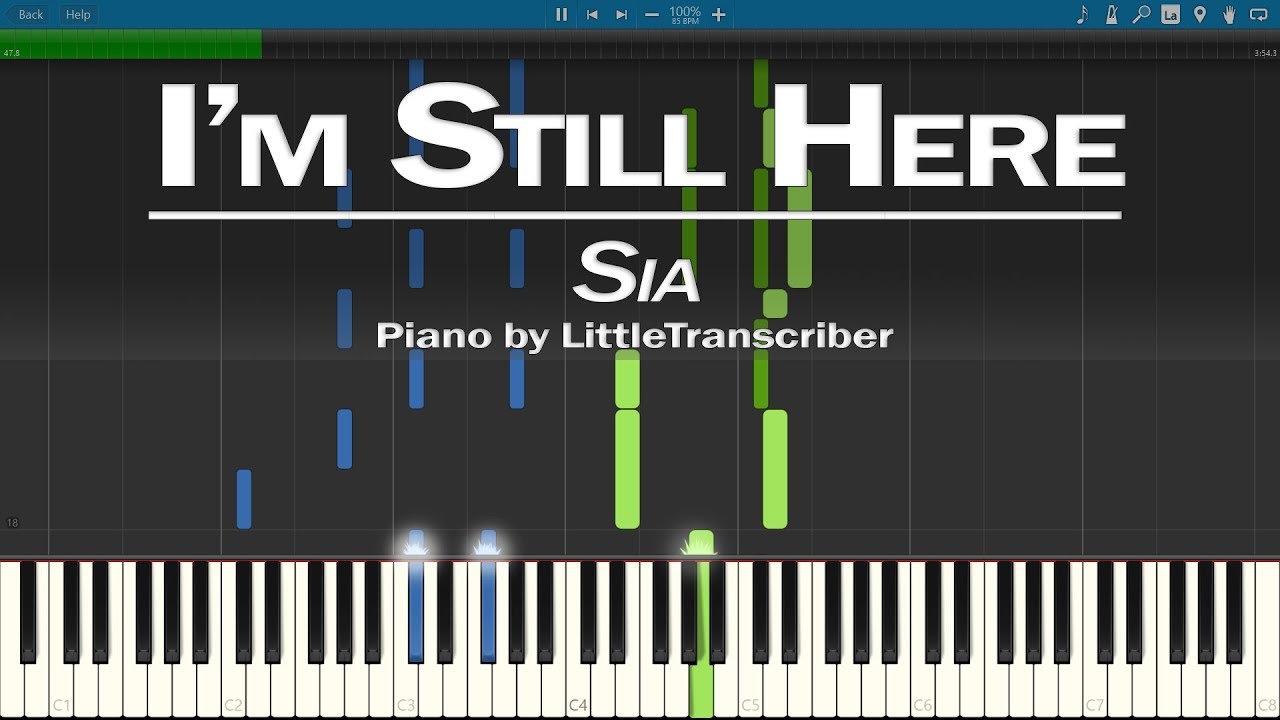 Sia - I'm Still Here (Piano Cover) Synthesia Tutorial by LittleTranscriber