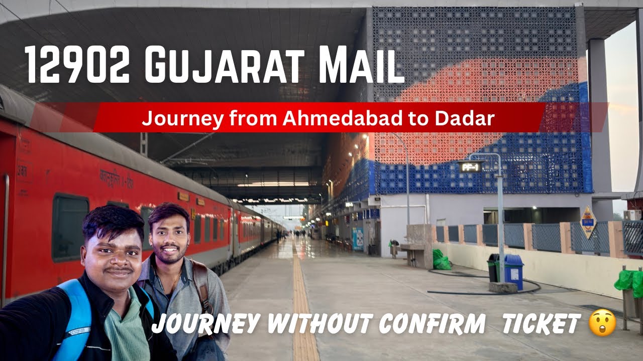 12902 Gujarat Mail Journey from Ahmedabad to Dadar without cnf seat Part 1 #train #travelvlog #train