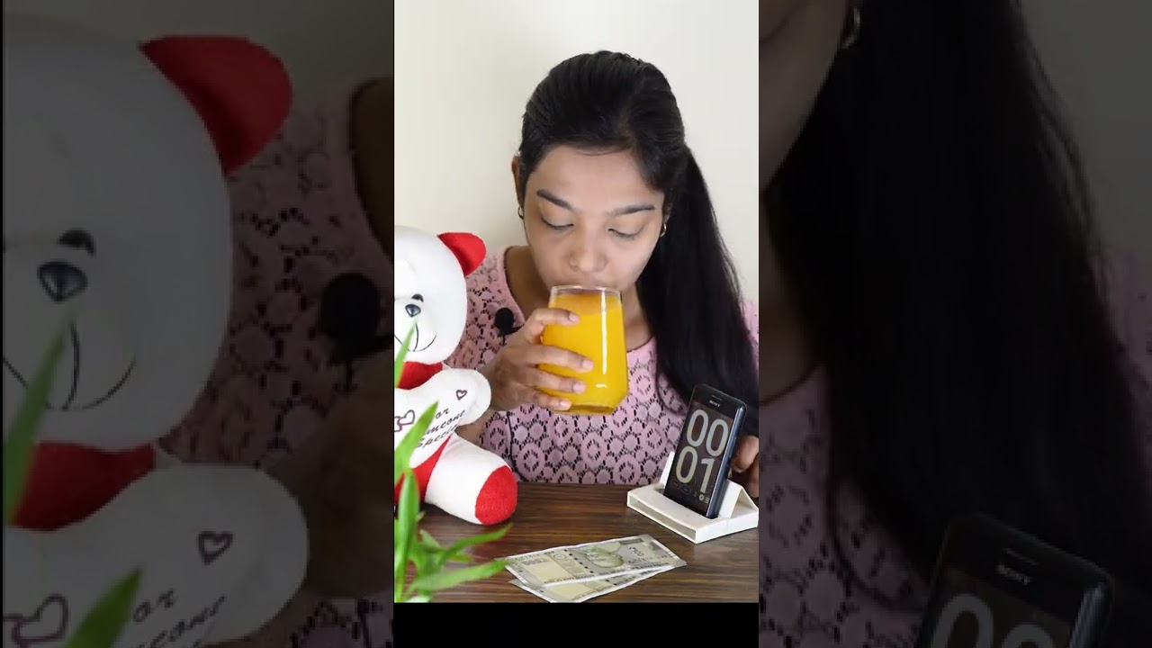 15 SECOND Rasna Challenge  | 1000 RS Orange Juice  CHALLENGE 🤑 #shorts #ytshorts