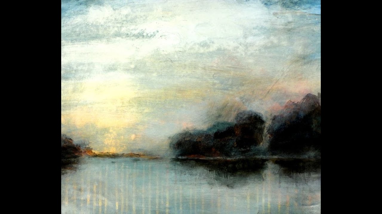 Acrylmalerei Lasuren - Landschaft im Nebel