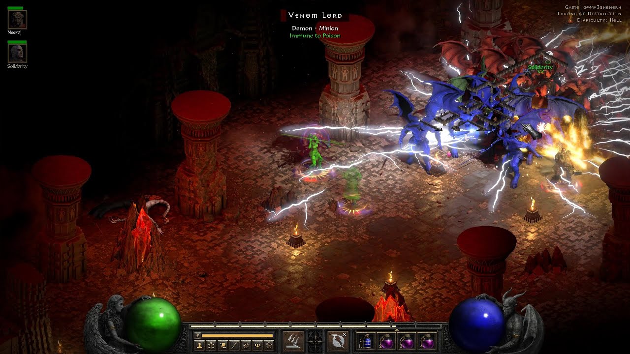 Diablo 2 Resurrected - Hell Baal Run with Friend (Amazon + Barbarian)