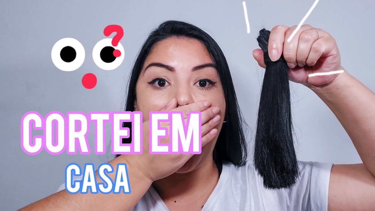 CORTANDO CABELO LONG BOB EM CASA 😱- BY Kah Dias