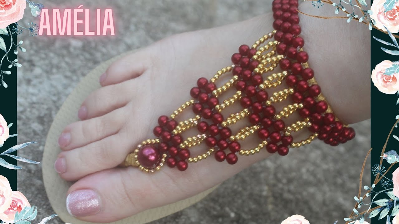 Chinelo decorado: Manta de pérolas para iniciantes (lucro certo💲💲💲)