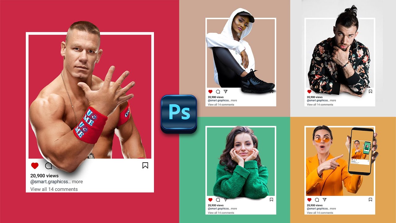 Эффект 3D-всплывающего окна для Instagram в Photoshop