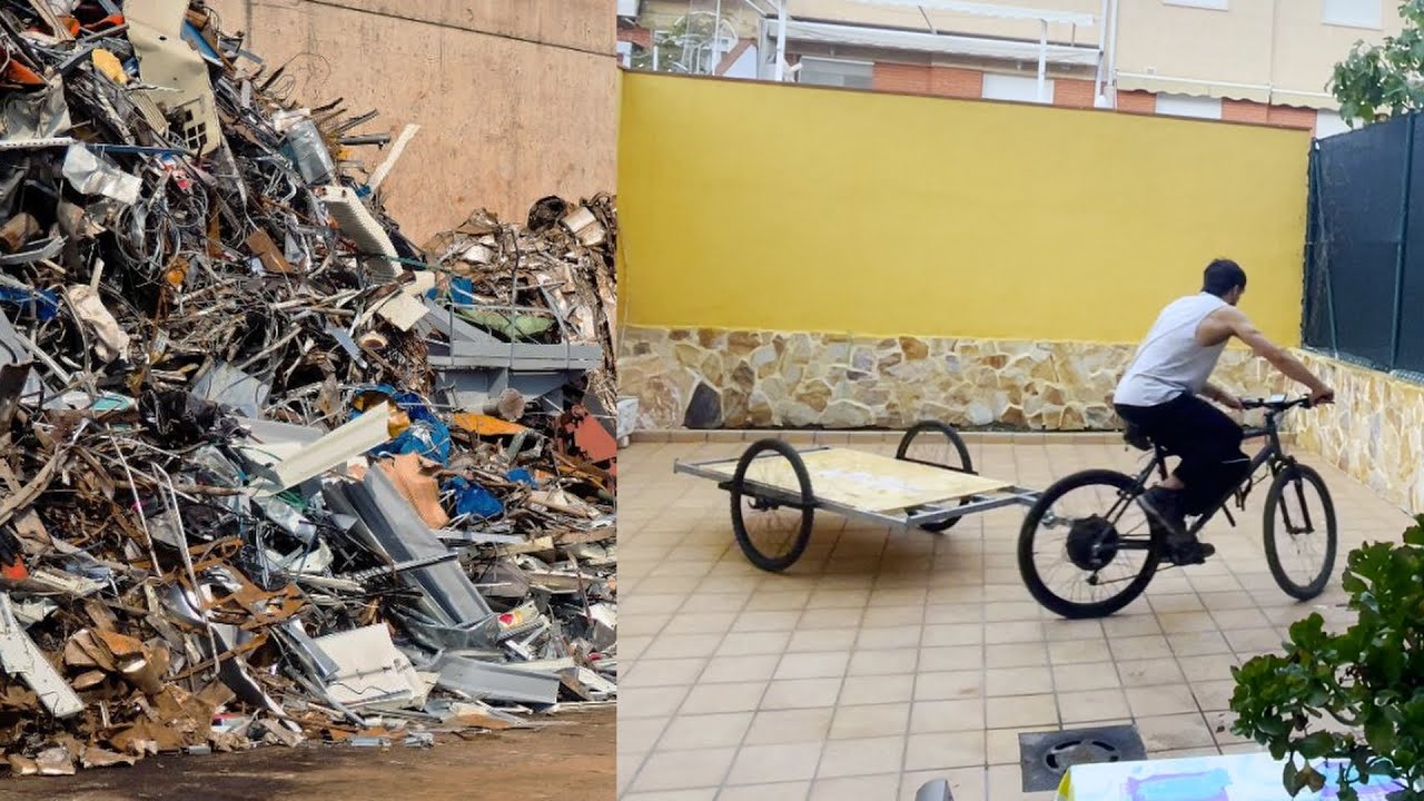 CONVIRTIENDO CHATARRA EN UN REMOLQUE DE BICI ELECTRICA