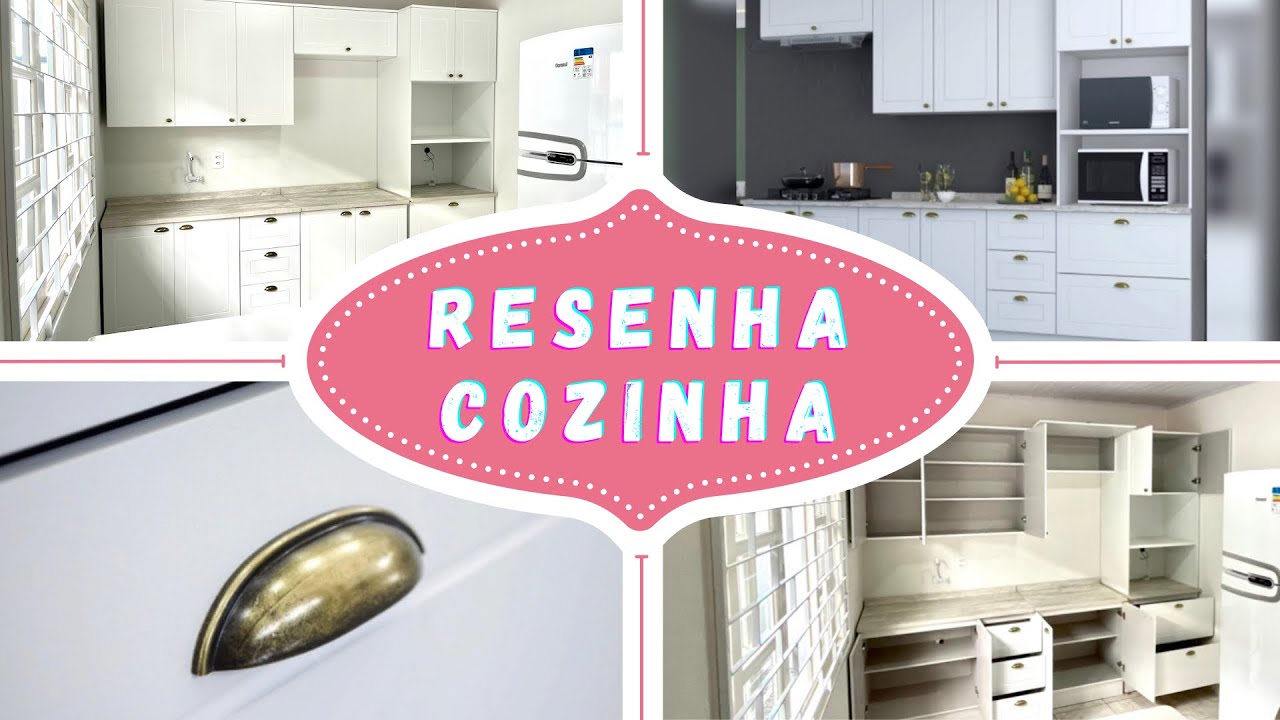 RESENHA: Cozinha completa estilo americano - Emily Espresso Móveis Branco - Submarino ♥️