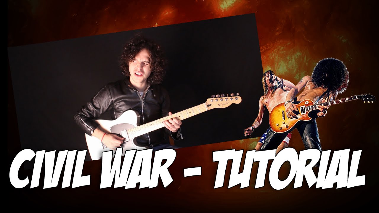 Como Tocar el Solo de Civil War - Guns and Roses - Tutorial de Guitarra (Slash)