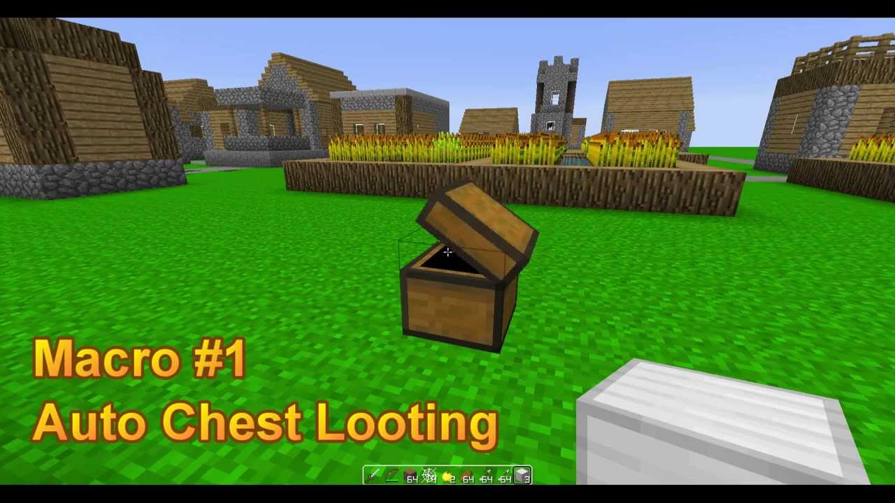 Minecraft Macro Tools - Crafting and Looting Chests