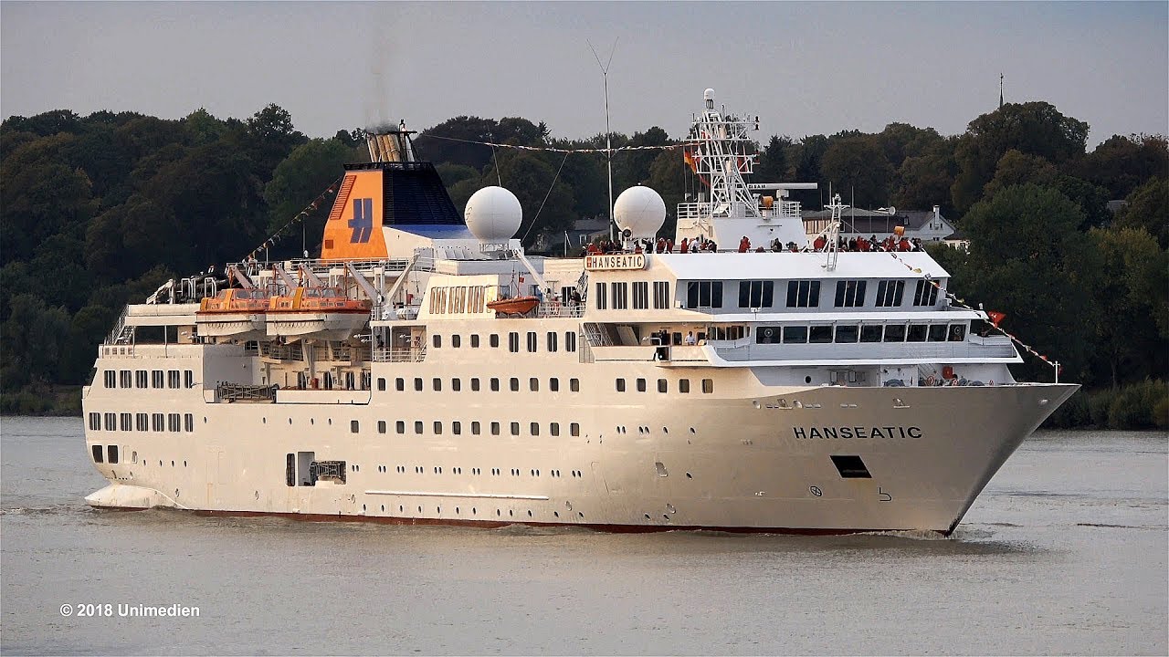 HANSEATIC | last port call in service by HAPAG-LLOYD CRUISES in Hamburg (Germany) | 4K-Video