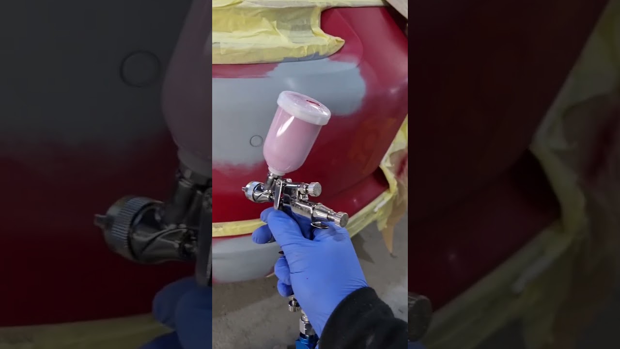 Need a Real Small Spray Gun? #iwata #spraying #detailingcars #shorts