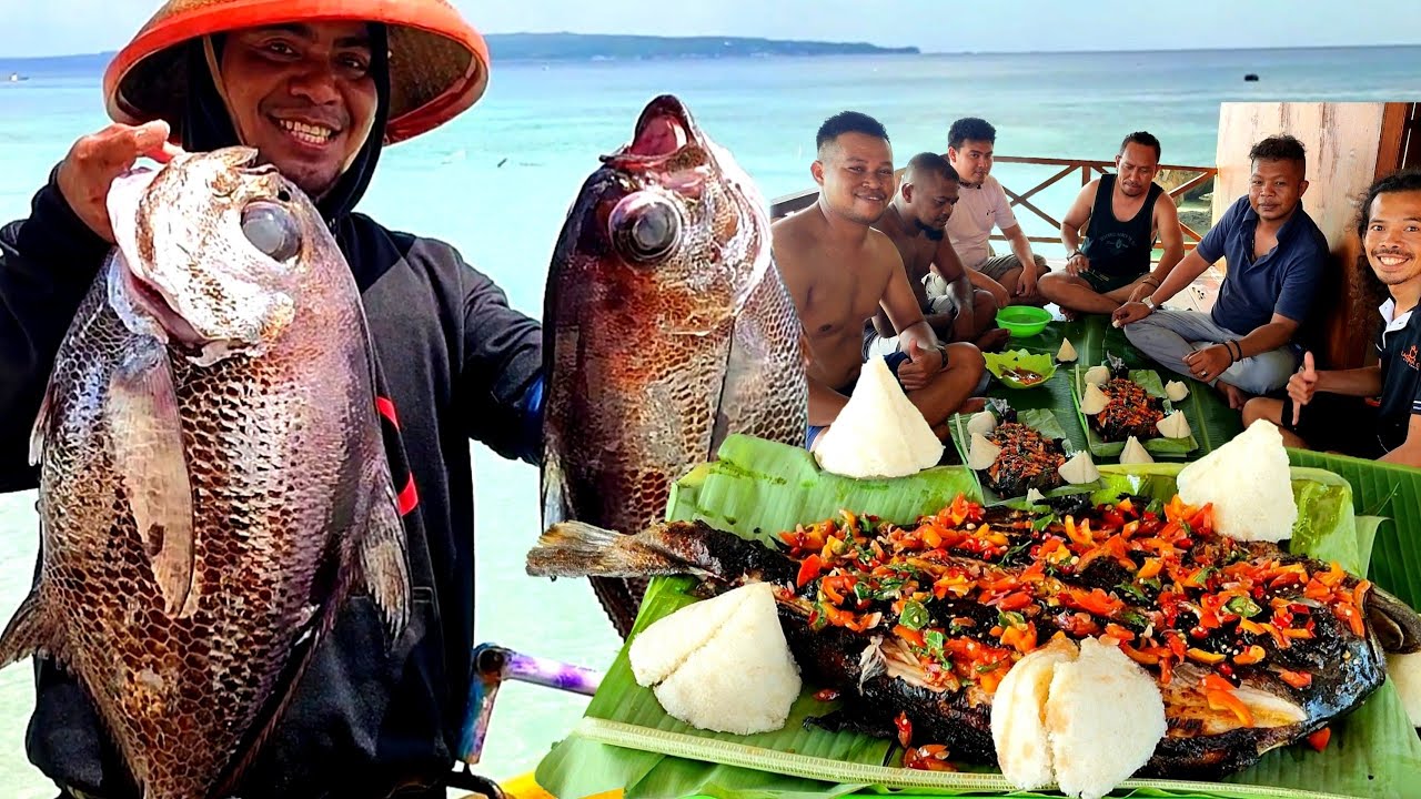 Yummy! Ikan Bakar Madu Hutan resep chef Papua, Bumbu bakar ikan istimewa lezat makan di pantai
