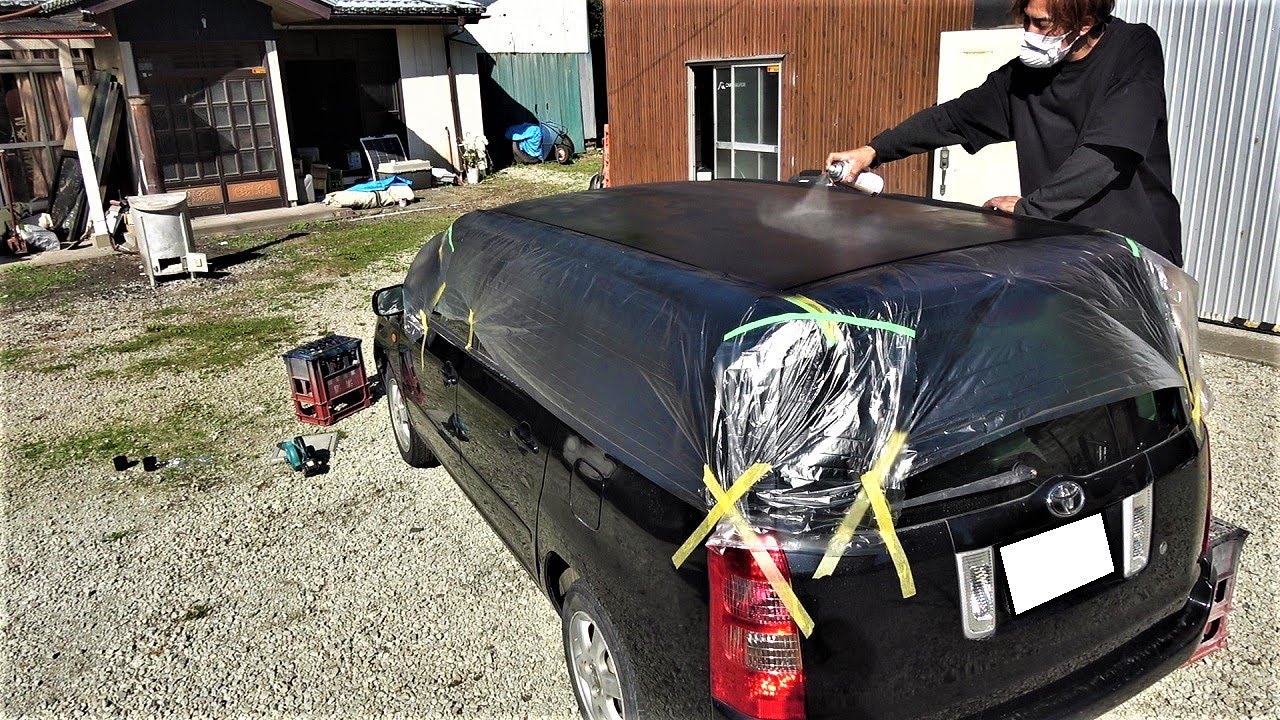 【クリア剥げ】劣化した車の屋根の塗装をホームセンターで売ってる缶スプレーで何とかする