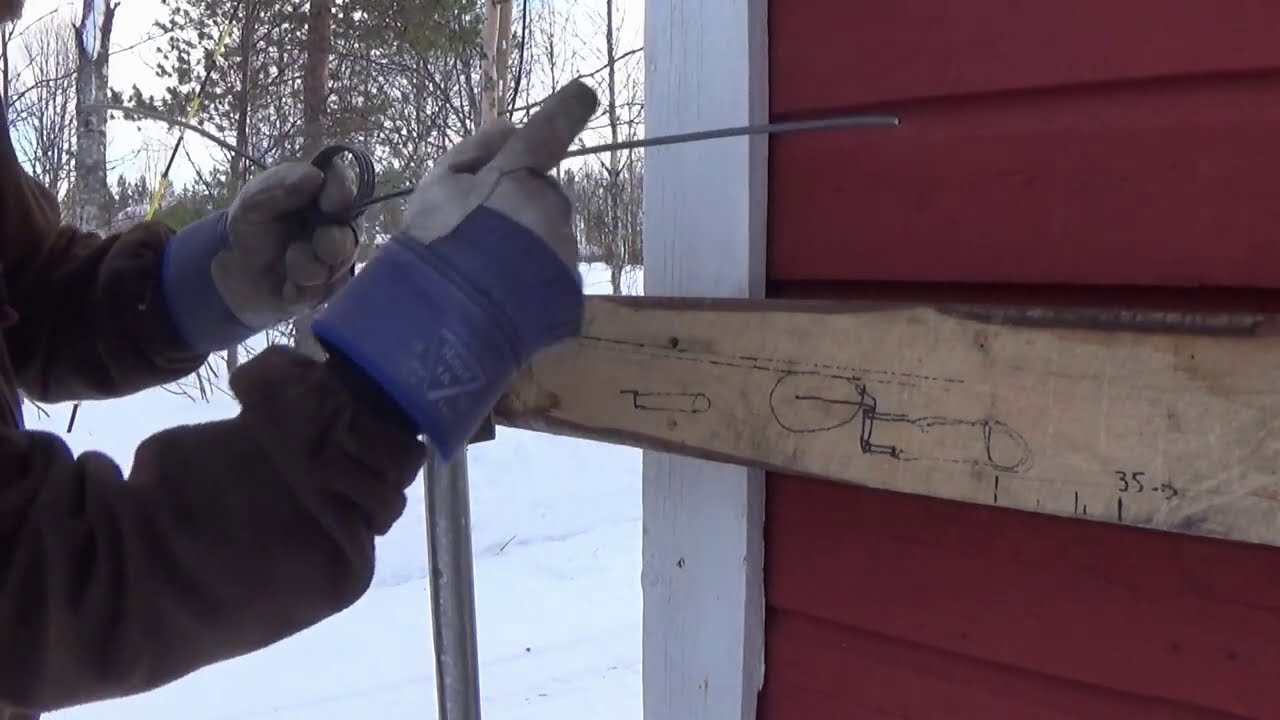 Ketun jalkanarun valmistus / Making fox footsnare