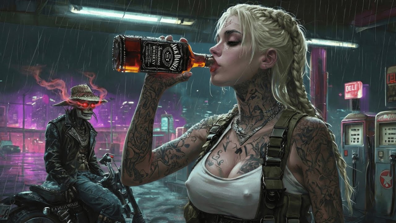 Dark Country for Ghost Riders | Blacktop Thunder ⚡🏍️ | Biker Outlaw Music