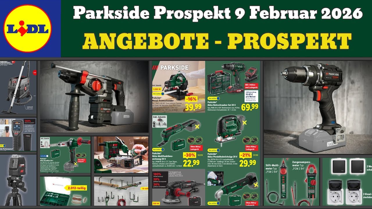 volantino LIDL parkside Germania Fai Da Te 9 febbraio 2026 ✅ Offerte parkside 🔥 #lidl #parkside