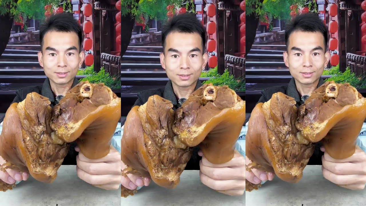 Yummy #81 : Eat roll belly braised pork belly 😋😋 #mukbang #food #porkbelly #yummyfood 