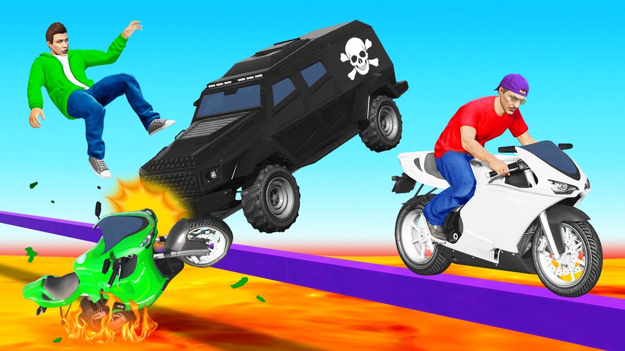 GTA 5 1v1 RACE But On LAVA!