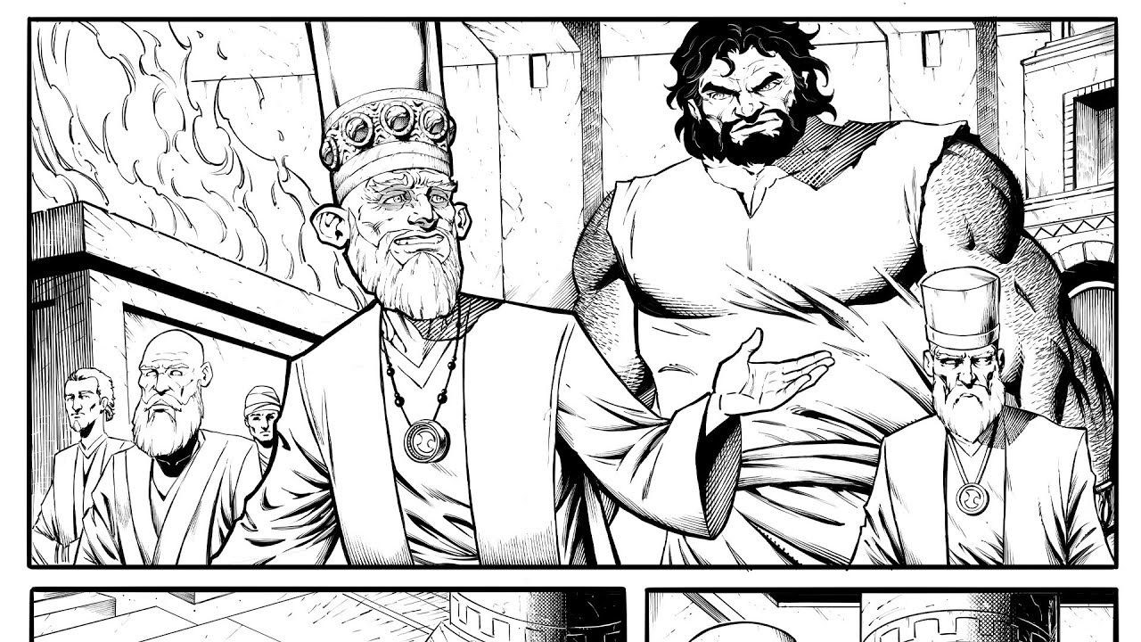 Inking a Page for the Goliath Comic