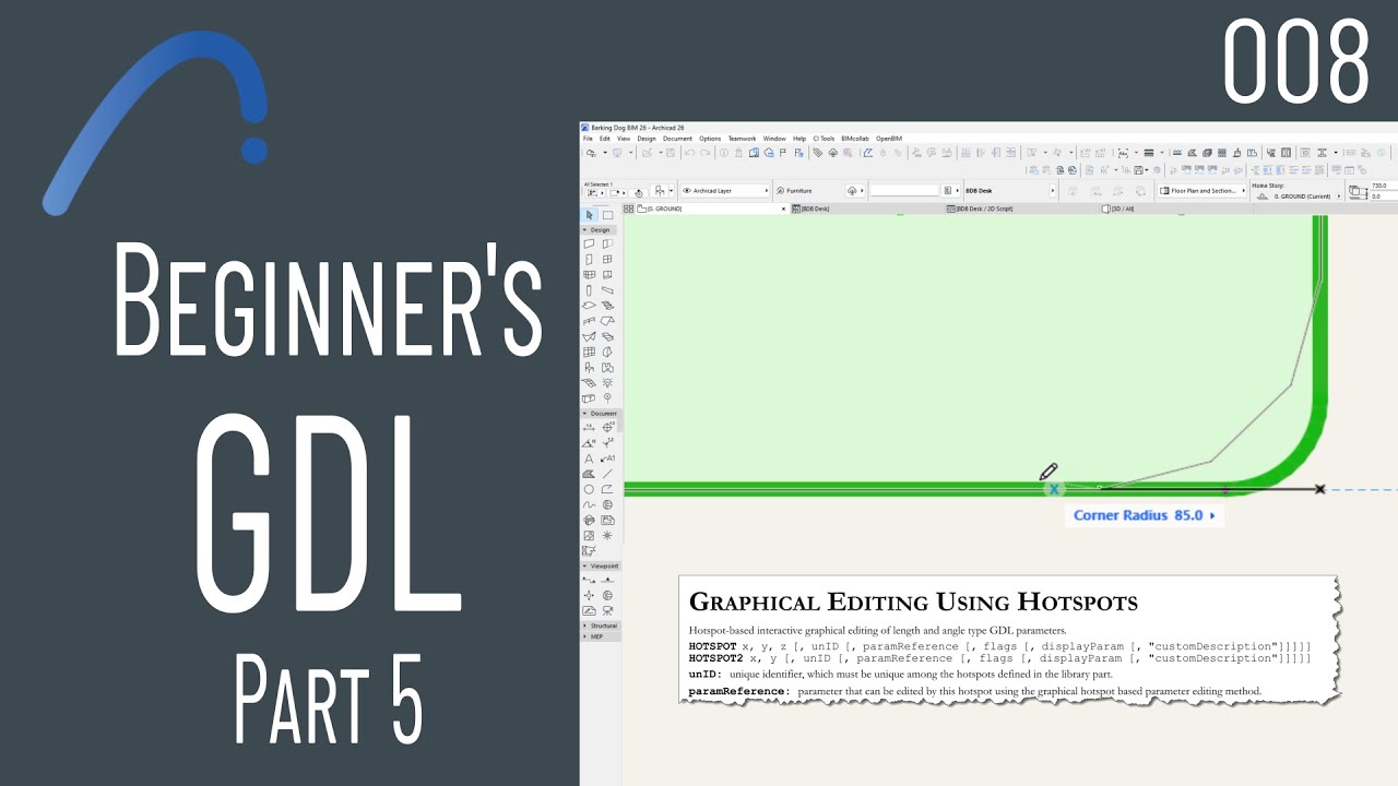 008 Beginner's GDL Pt 5: Dynamic Hotspots in ARCHICAD 26