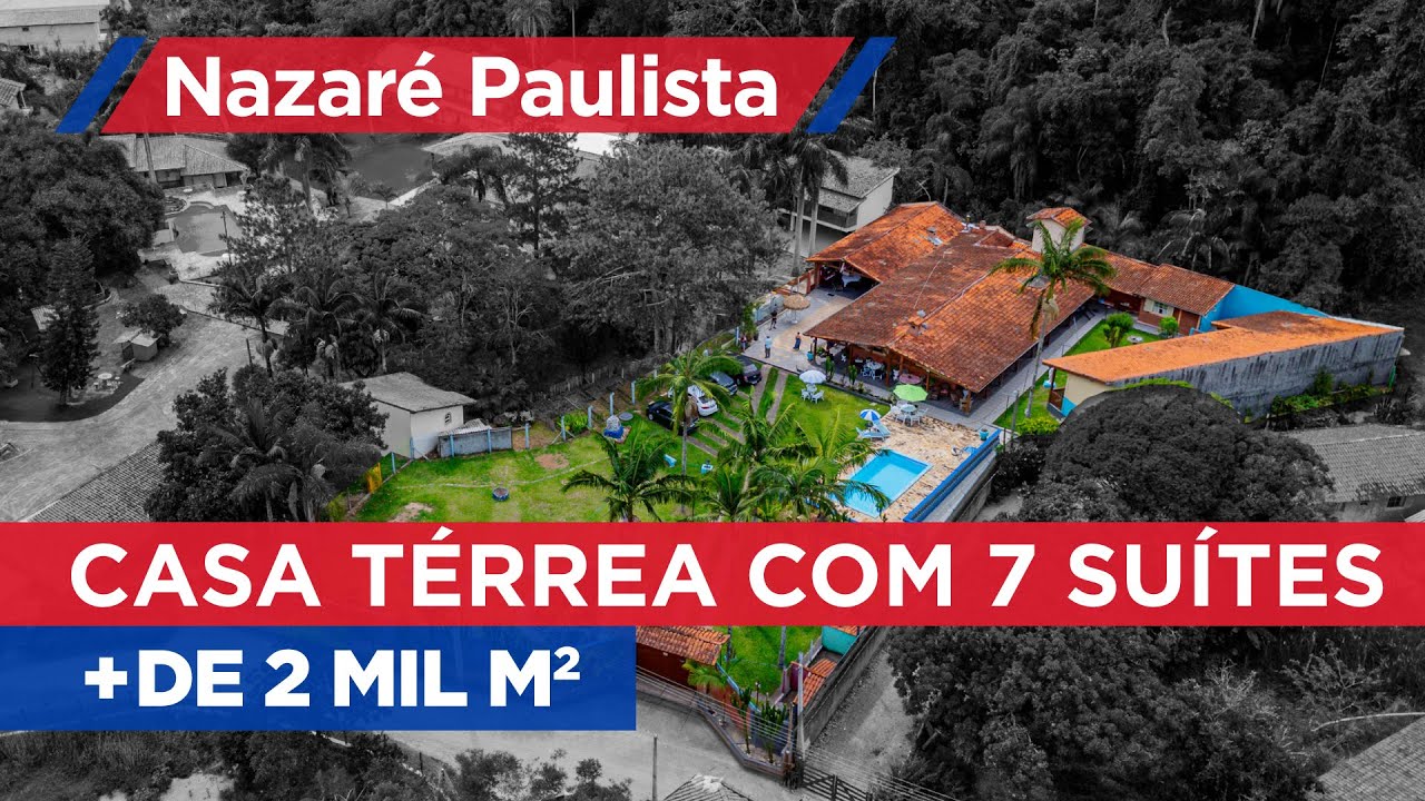 Casa térrea em Nazaré Paulista com 7 suítes e 2.095m²