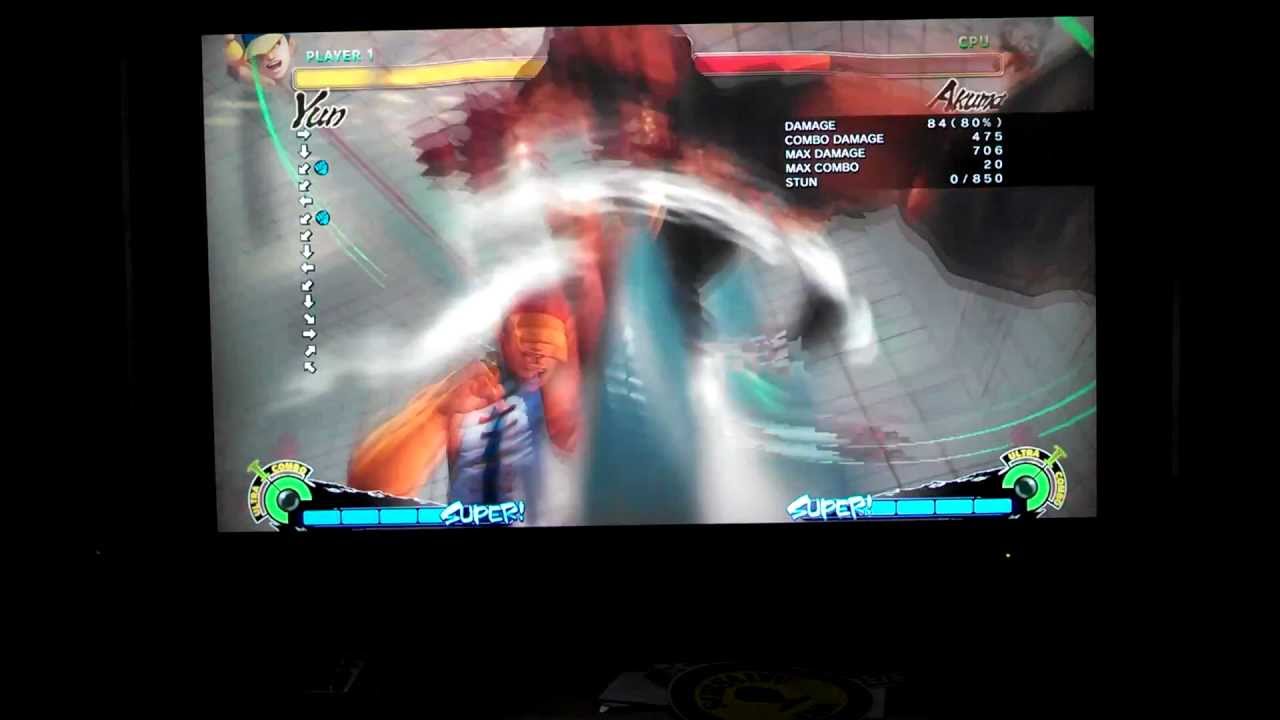 SSF4 AE: 2012 Yun Ultra to super combo: 707
