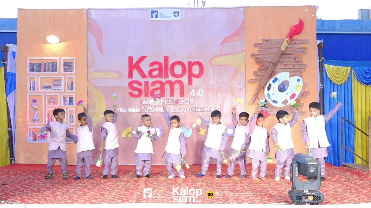 Flower show| Nursery boys| Yes india public school, Malebennur 