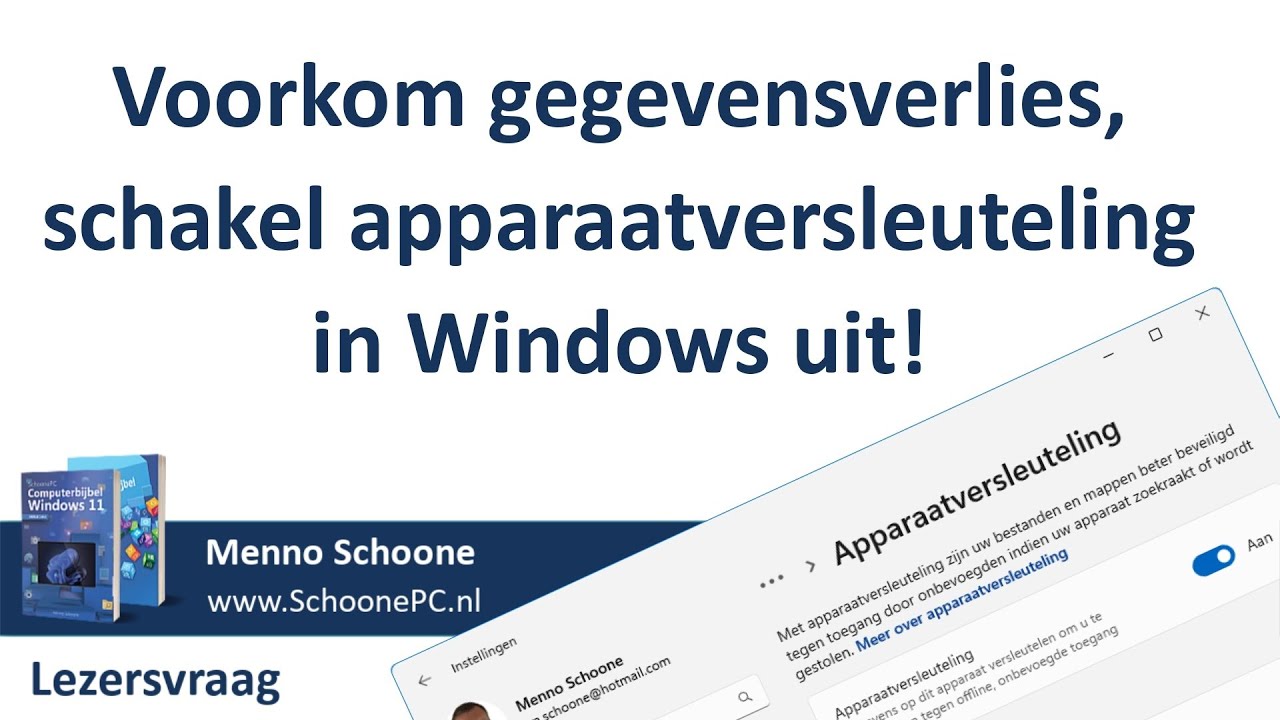 Voorkom gegevensverlies, schakel apparaatversleuteling uit!