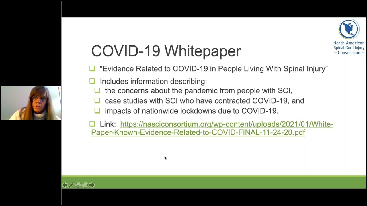 SCI Webinar Series Lay Summary of Evidence Related to COVID-19 in People Living with Spinal Injury