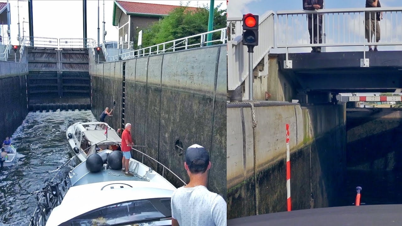 SCHRIKKEN IN DE SLUIS! HET WATER STIJGT MAAR WE LIGGEN NOG ONDER HET BRUGDEK! #48