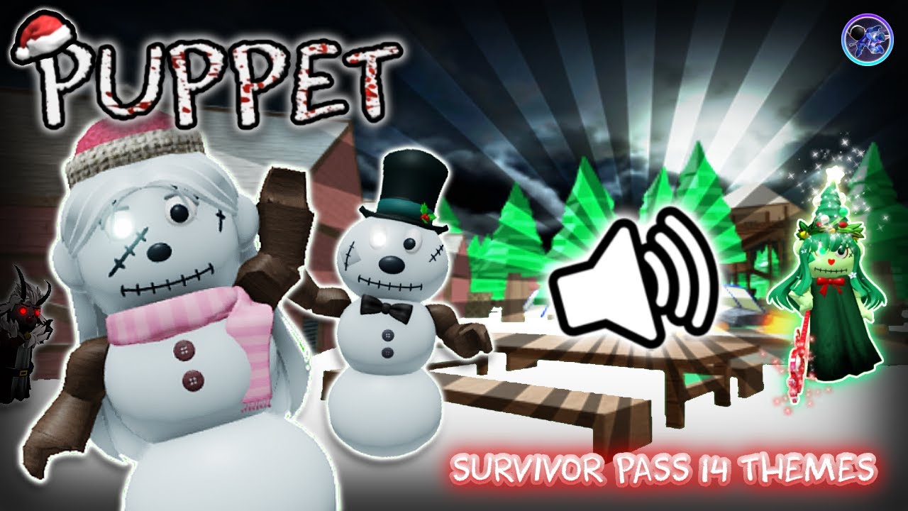 All Pack 14 Survivor Pass Skin Themes ~ [Roblox Puppet] 🎄🎵