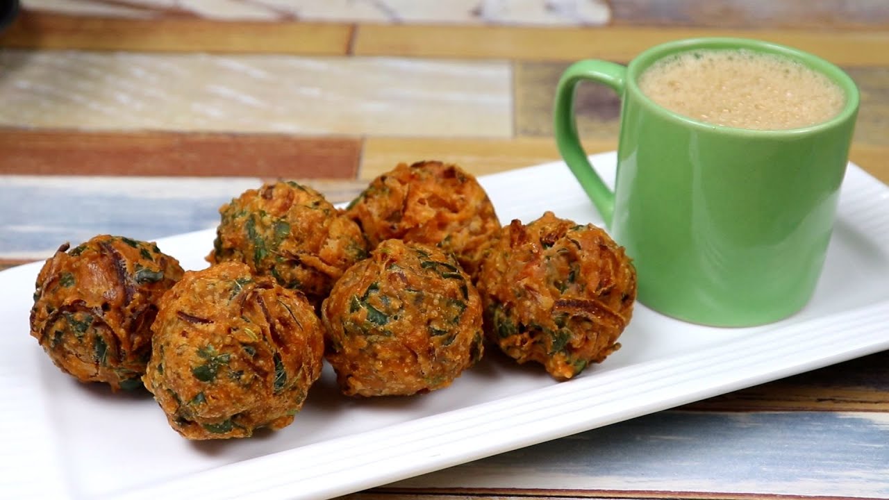 டீ கடை சுவையில் கீரை போண்டா | Bonda In Tamil | Keerai Bonda