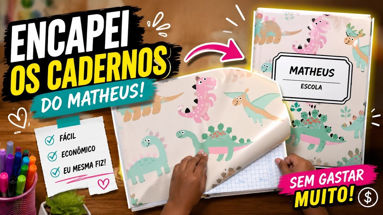 Como encapar caderno brochura com contact 📒 Encape você mesmo e economize