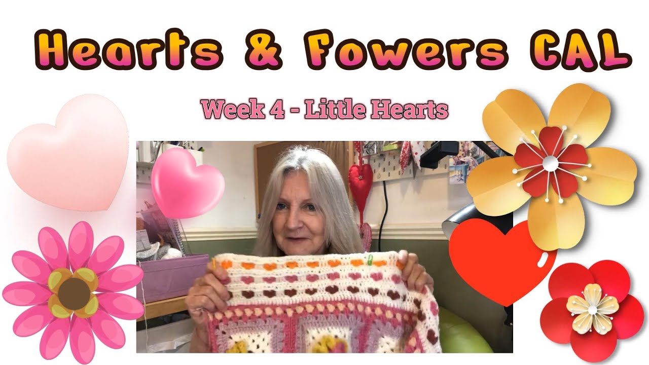 'Hearts and Flowers' CAL Week 4 | Little Hearts Stitch - Beginners #crochet #crochettutorial