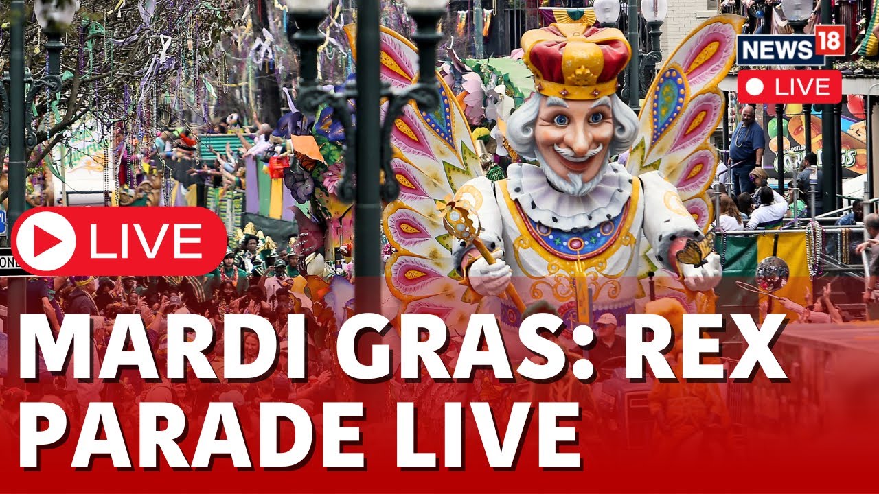 Mardi Gras 2024 | Mardi Gras New Orleans | King of Carnival leads Rex Parade At Mardi Gras | N18L