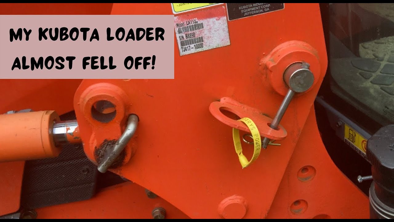 Simple Kubota Mounting Pin Retaining Modification | Kubota Loader Pin Falls Out