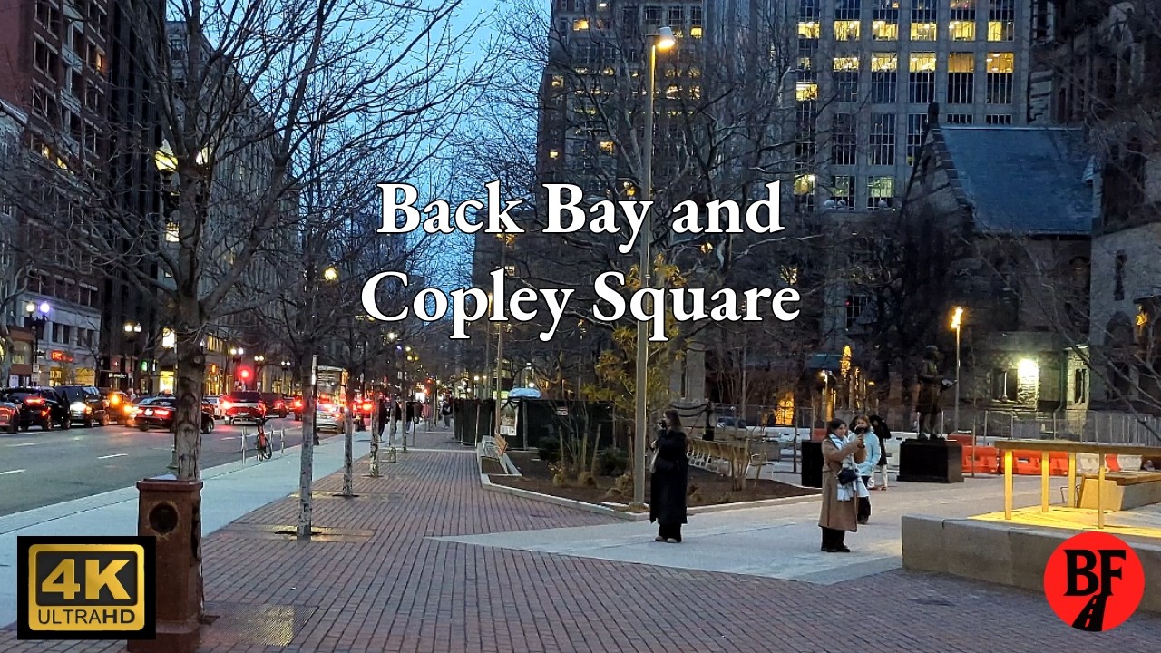 Boston Walking [4K] - Back Bay and Copley Square