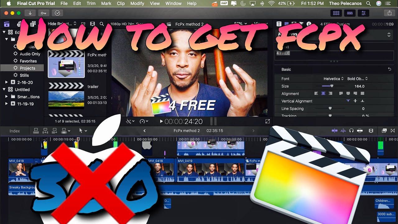 How to Reset your Final Cut Pro X Free Trial 2024 !!! Easiest Method !!!  Works Every time !!! *