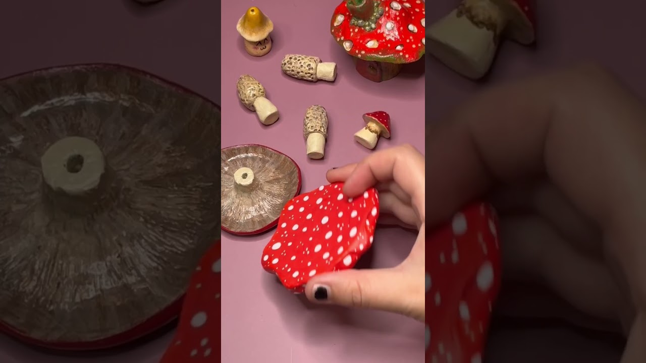 Let&rsquo;s make an incense holder 🍄 #diy #claycrafts #craftideas #airdryclay