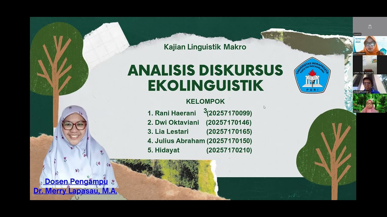 Pertemuan XIII_Matkul Kajian Linguistik Makro_Topik Ekolinguistik: Analisis Diskursus Ekolinguistik