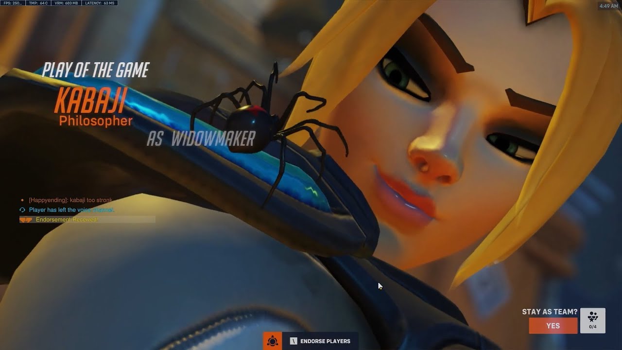 POTG! KABAJI WIDOWMAKER GAMEPLAY OVERWATCH 2 SEASON 5