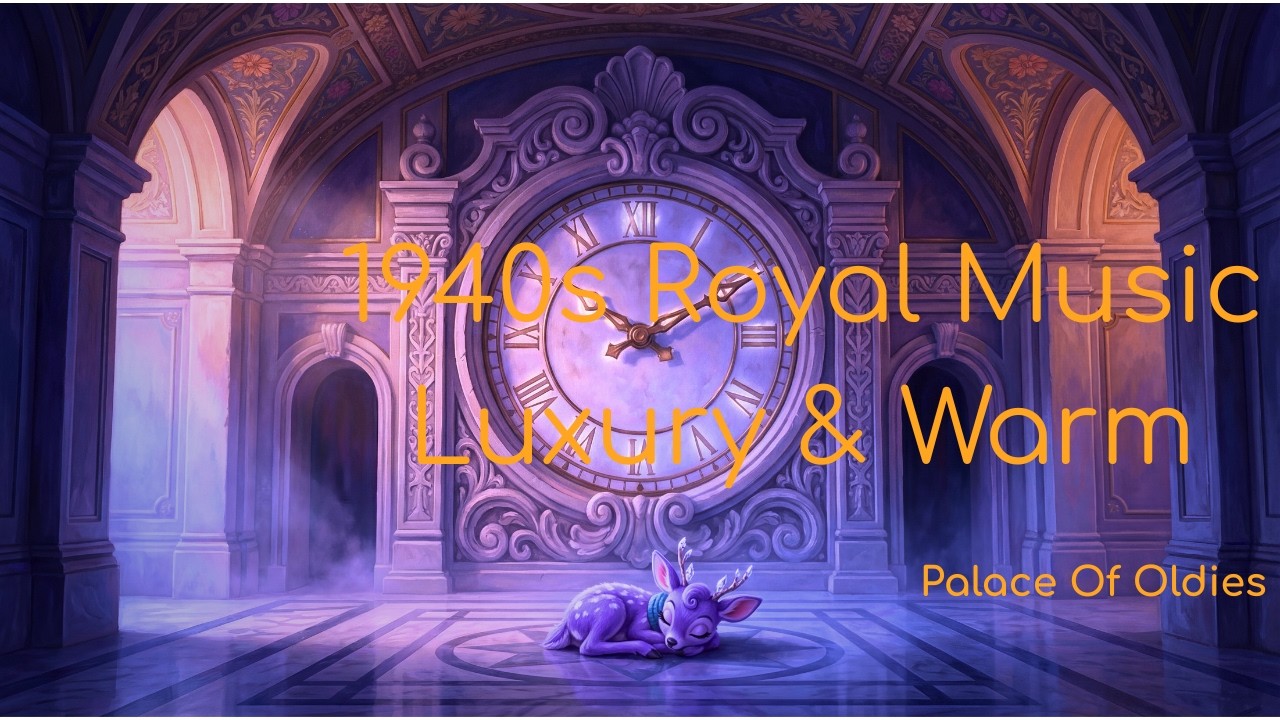You Are Listening to 1940s Royal Violin Melody — Luxury & WarmOldies Beneath the Grand Palace Clock