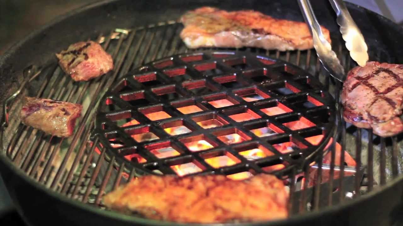 Ostrich Steaks & a Bison Ribeye on the Weber grill
