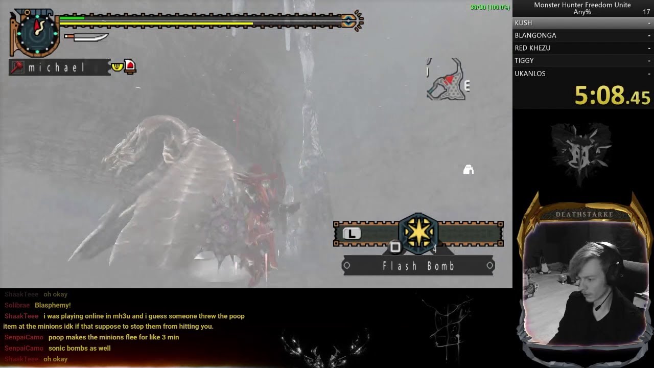 MHFU Sub-Zero Summit Solo Heroics by Deathstarke (55m17s/Kushala-Blangonga-Red Khezu-Tigrex-Ukanlos)