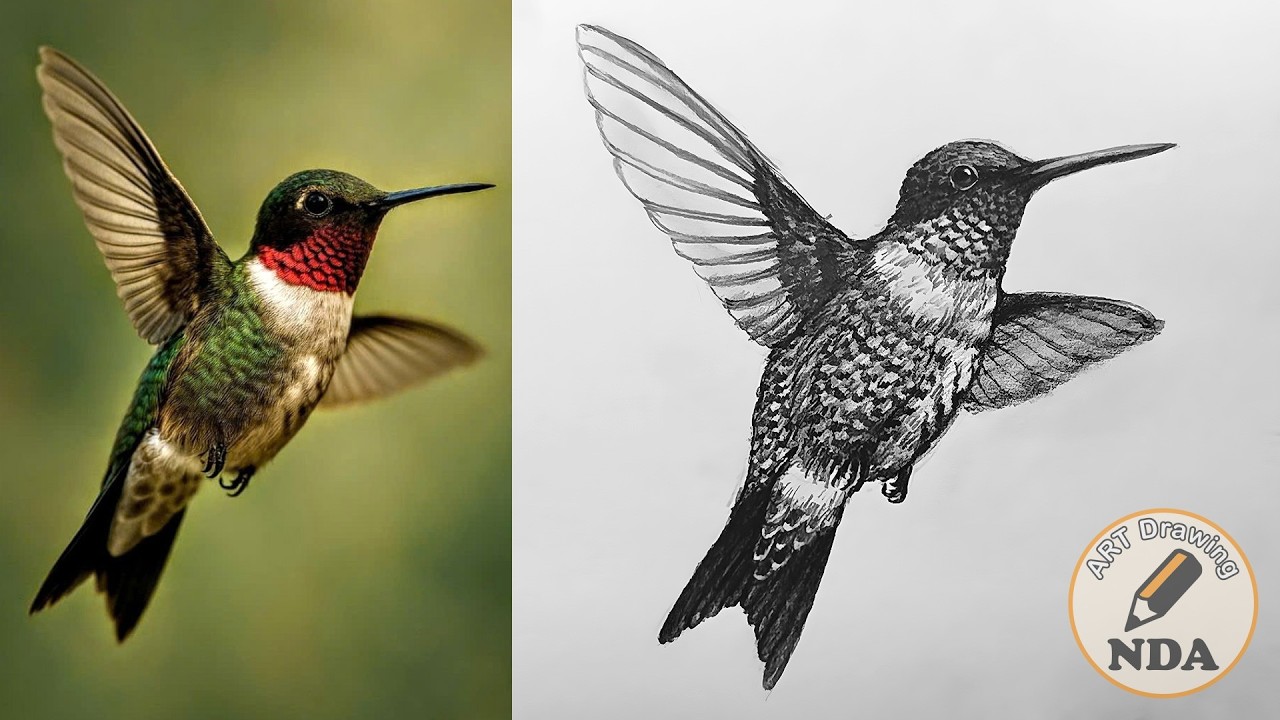 How To Draw A Realistic Bird With Pencil | Animal Drawing | Art Drawing NDA