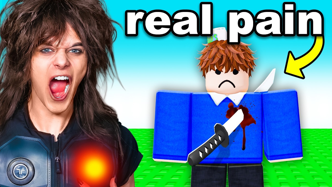 Издевательство над ютубером с использованием РЕАЛЬНОЙ БОЛИ в Roblox...