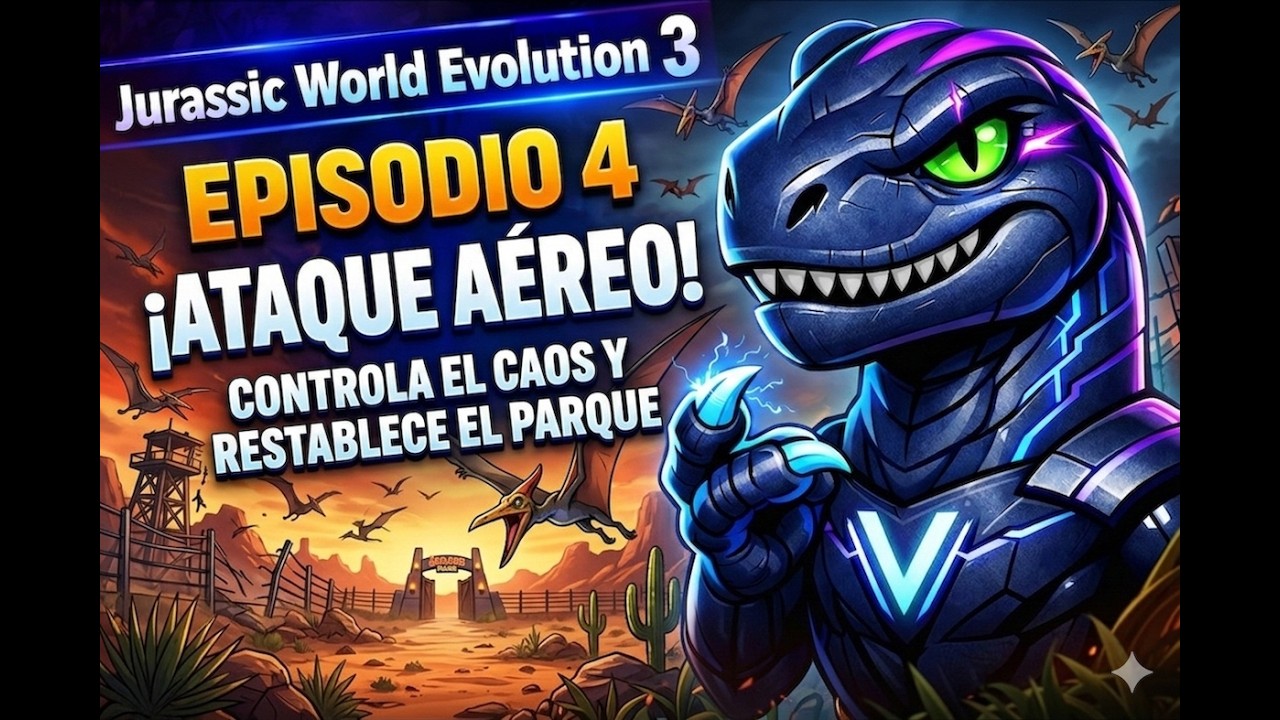 🦅 ¡ATAQUE de PTERANODON! Cómo detener dinosaurios voladores | Jurassic World Evolution 3. Episodio 4