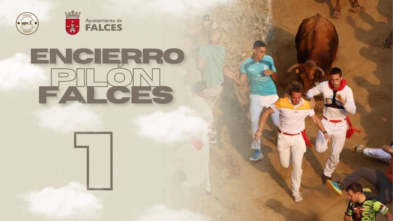 PRIMER ENCIERRO del Pil&oacute;n de Falces 2025 | Vacas de Vicente Dominguez