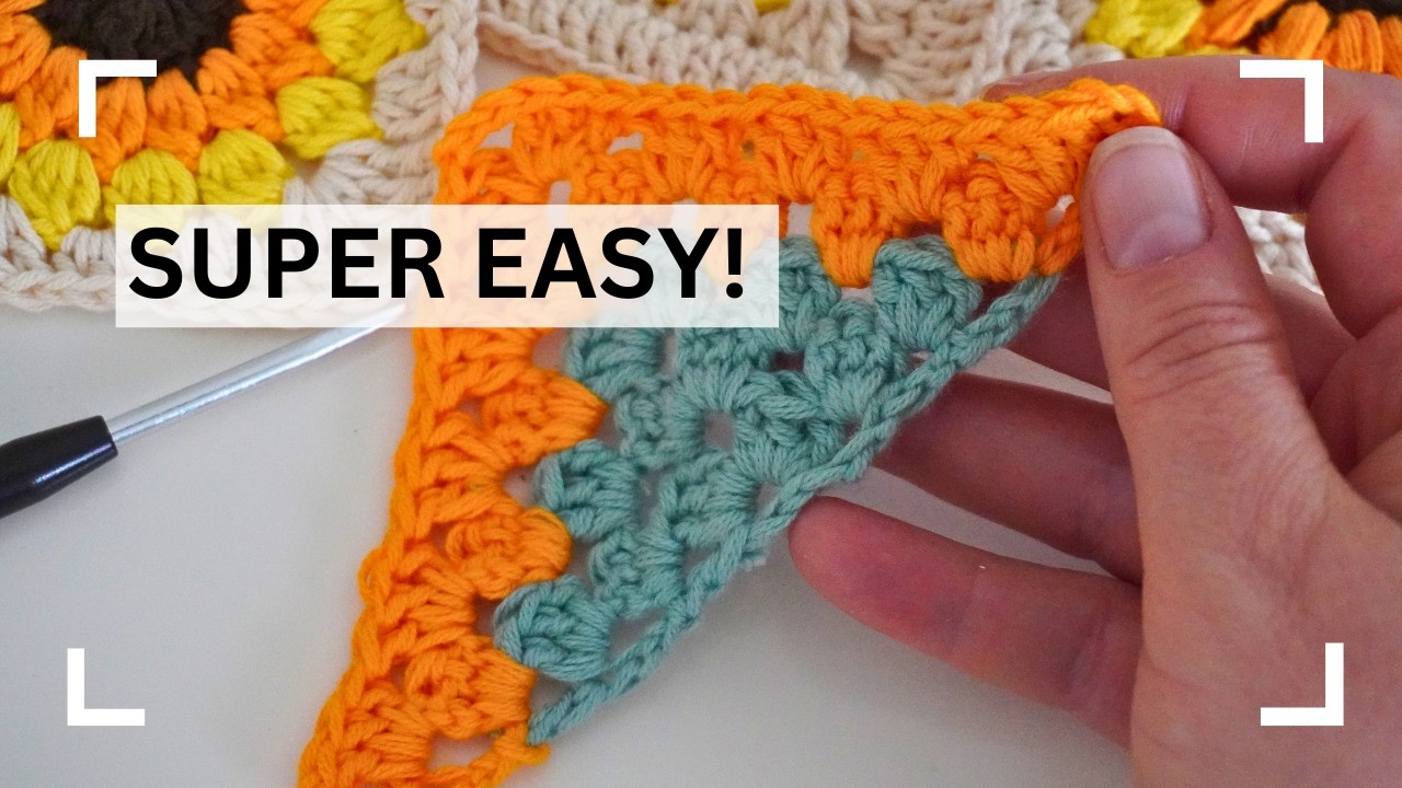 Easy Half Granny Square Crochet 🧶 Perfect for Shawls, Blankets & More | Crochet for Beginner